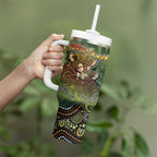 Personalised Koala Mum Australia Mother's Day Tumbler With Handle Aboriginal Dot Art Floral Joey Hug