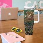 Personalised Koala Mum Australia Mother's Day Tumbler With Handle Aboriginal Dot Art Floral Joey Hug