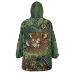 Personalised Koala Mum Australia Mother's Day Wearable Blanket Hoodie Aboriginal Dot Art Floral Joey Hug