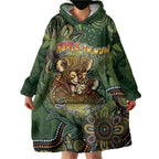 Personalised Koala Mum Australia Mother's Day Wearable Blanket Hoodie Aboriginal Dot Art Floral Joey Hug