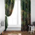 Personalised Koala Mum Australia Mother's Day Window Curtain Aboriginal Dot Art Floral Joey Hug