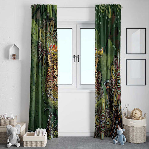 Personalised Koala Mum Australia Mother's Day Window Curtain Aboriginal Dot Art Floral Joey Hug