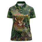 Personalised Koala Mum Australia Mother's Day Women Polo Shirt Aboriginal Dot Art Floral Joey Hug