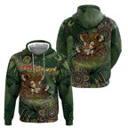 Personalised Koala Mum Australia Mother's Day Zip Hoodie Aboriginal Dot Art Floral Joey Hug