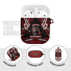 Ngapuhi Aotearoa Meri Kirihimete AirPods Case Maori Kiwi Bird Silver Fern Koru Pattern