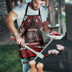 Ngapuhi Aotearoa Meri Kirihimete Apron Maori Kiwi Bird Silver Fern Koru Pattern