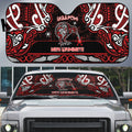 Ngapuhi Aotearoa Meri Kirihimete Auto Sun Shade Maori Kiwi Bird Silver Fern Koru Pattern