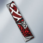 Ngapuhi Aotearoa Meri Kirihimete Auto Sun Shade Maori Kiwi Bird Silver Fern Koru Pattern