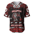 Personalised Ngapuhi Aotearoa Meri Kirihimete Baseball Jersey Maori Kiwi Bird Silver Fern Koru Pattern