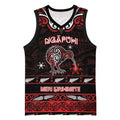 Personalised Ngapuhi Aotearoa Meri Kirihimete Basketball Jersey Maori Kiwi Bird Silver Fern Koru Pattern