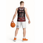 Personalised Ngapuhi Aotearoa Meri Kirihimete Basketball Jersey Maori Kiwi Bird Silver Fern Koru Pattern