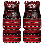 Personalised Ngapuhi Aotearoa Meri Kirihimete Car Mats Maori Kiwi Bird Silver Fern Koru Pattern