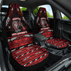 Ngapuhi Aotearoa Meri Kirihimete Car Seat Cover Maori Kiwi Bird Silver Fern Koru Pattern