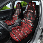 Ngapuhi Aotearoa Meri Kirihimete Car Seat Cover Maori Kiwi Bird Silver Fern Koru Pattern