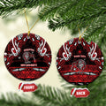 Personalised Ngapuhi Aotearoa Meri Kirihimete Ceramic Ornament Maori Kiwi Bird Silver Fern Koru Pattern