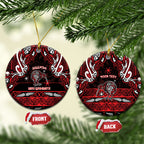 Personalised Ngapuhi Aotearoa Meri Kirihimete Ceramic Ornament Maori Kiwi Bird Silver Fern Koru Pattern