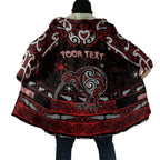 Personalised Ngapuhi Aotearoa Meri Kirihimete Cloak Maori Kiwi Bird Silver Fern Koru Pattern