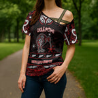 Personalised Ngapuhi Aotearoa Meri Kirihimete Cross Shoulder Shirt Maori Kiwi Bird Silver Fern Koru Pattern