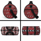 Ngapuhi Aotearoa Meri Kirihimete Duffle Bag Maori Kiwi Bird Silver Fern Koru Pattern