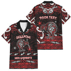 Personalised Ngapuhi Aotearoa Meri Kirihimete Family Matching Summer Maxi Dress and Hawaiian Shirt Maori Kiwi Bird Silver Fern Koru Pattern