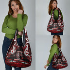 Ngapuhi Aotearoa Meri Kirihimete Grocery Bag Maori Kiwi Bird Silver Fern Koru Pattern