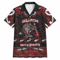 Personalised Ngapuhi Aotearoa Meri Kirihimete Hawaiian Shirt Maori Kiwi Bird Silver Fern Koru Pattern
