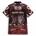 Personalised Ngapuhi Aotearoa Meri Kirihimete Hawaiian Shirt Maori Kiwi Bird Silver Fern Koru Pattern