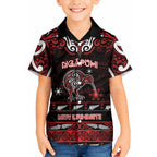 Personalised Ngapuhi Aotearoa Meri Kirihimete Hawaiian Shirt Maori Kiwi Bird Silver Fern Koru Pattern