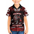 Personalised Ngapuhi Aotearoa Meri Kirihimete Kid Hawaiian Shirt Maori Kiwi Bird Silver Fern Koru Pattern
