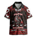 Personalised Ngapuhi Aotearoa Meri Kirihimete Kid Hawaiian Shirt Maori Kiwi Bird Silver Fern Koru Pattern