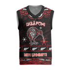 Personalised Ngapuhi Aotearoa Meri Kirihimete Christmas Knitted V-Neck Vest Maori Kiwi Bird Silver Fern Koru Pattern