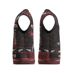 Personalised Ngapuhi Aotearoa Meri Kirihimete Christmas Knitted V-Neck Vest Maori Kiwi Bird Silver Fern Koru Pattern
