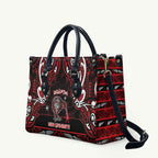 Ngapuhi Aotearoa Meri Kirihimete Leather Bag Maori Kiwi Bird Silver Fern Koru Pattern