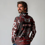 Personalised Ngapuhi Aotearoa Meri Kirihimete Long Sleeve Polo Shirt Maori Kiwi Bird Silver Fern Koru Pattern
