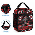 Ngapuhi Aotearoa Meri Kirihimete Lunch Bag Maori Kiwi Bird Silver Fern Koru Pattern