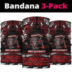 Ngapuhi Aotearoa Meri Kirihimete Neck Gaiter Maori Kiwi Bird Silver Fern Koru Pattern