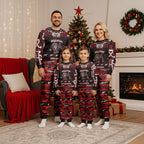 Personalised Ngapuhi Aotearoa Meri Kirihimete Christmas Pajama Set Maori Kiwi Bird Silver Fern Koru Pattern