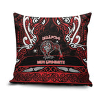 Ngapuhi Aotearoa Meri Kirihimete Pillow Cover Maori Kiwi Bird Silver Fern Koru Pattern