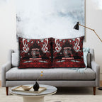 Ngapuhi Aotearoa Meri Kirihimete Pillow Cover Maori Kiwi Bird Silver Fern Koru Pattern