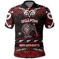 Personalised Ngapuhi Aotearoa Meri Kirihimete Polo Shirt Maori Kiwi Bird Silver Fern Koru Pattern