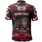 Personalised Ngapuhi Aotearoa Meri Kirihimete Polo Shirt Maori Kiwi Bird Silver Fern Koru Pattern