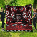 Ngapuhi Aotearoa Meri Kirihimete Quilt Maori Kiwi Bird Silver Fern Koru Pattern