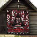 Ngapuhi Aotearoa Meri Kirihimete Quilt Maori Kiwi Bird Silver Fern Koru Pattern