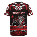 Personalised Ngapuhi Aotearoa Meri Kirihimete Rugby Jersey Maori Kiwi Bird Silver Fern Koru Pattern