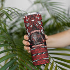 Personalised Ngapuhi Aotearoa Meri Kirihimete Skinny Tumbler Maori Kiwi Bird Silver Fern Koru Pattern