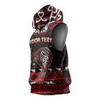 Personalised Ngapuhi Aotearoa Meri Kirihimete Sleeveless Hoodie Maori Kiwi Bird Silver Fern Koru Pattern