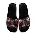 Ngapuhi Aotearoa Meri Kirihimete Slide Sandals Maori Kiwi Bird Silver Fern Koru Pattern