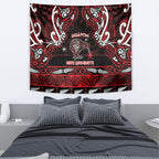 Ngapuhi Aotearoa Meri Kirihimete Tapestry Maori Kiwi Bird Silver Fern Koru Pattern