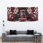 Ngapuhi Aotearoa Meri Kirihimete Tapestry Maori Kiwi Bird Silver Fern Koru Pattern