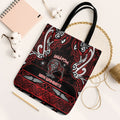 Ngapuhi Aotearoa Meri Kirihimete Tote Bag Maori Kiwi Bird Silver Fern Koru Pattern